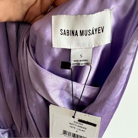 New Sabina Musayev Natti Midi Maxi Formal Bridesmaid Dress Lilac Open Back Mauve - Picture 10 of 14